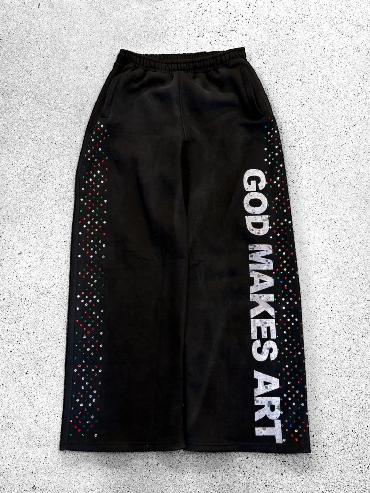 "GOD MAKES ART" Sweatpants - Black
